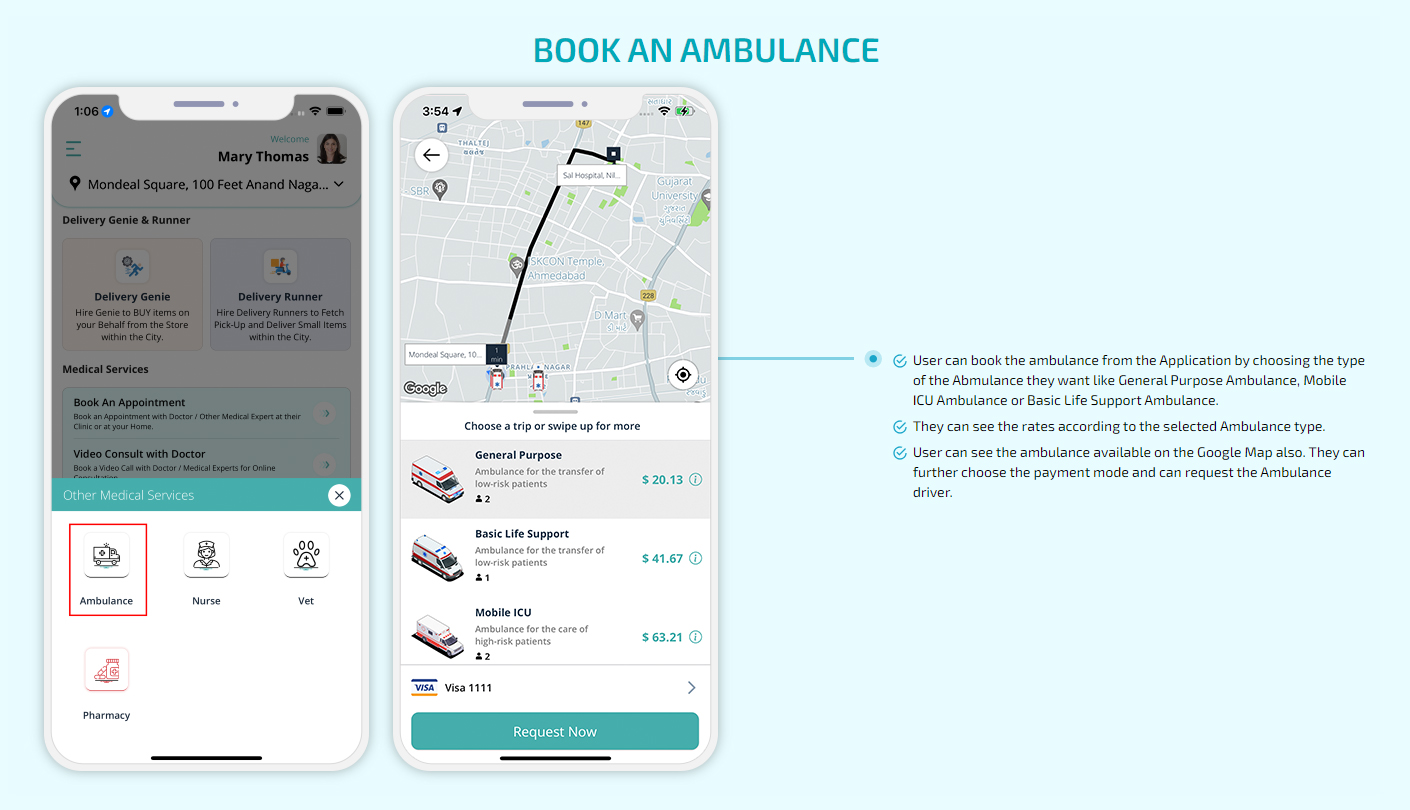 book an ambulance