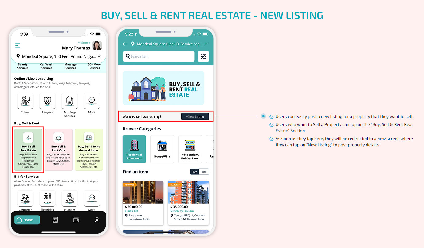 new listing- buy sell and rent