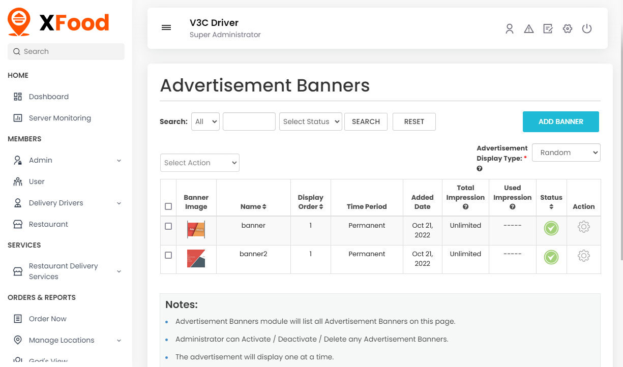 Advertisement Banners